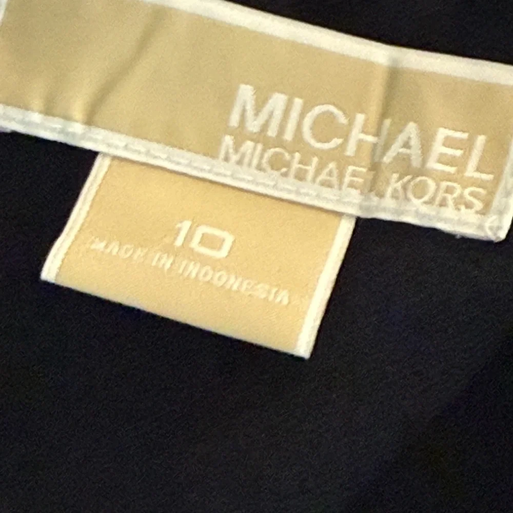 Michael Kors Black Dress with Gold Accents
